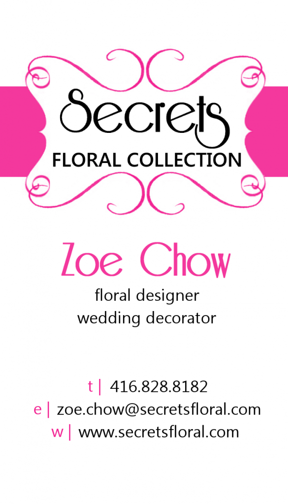 Secrets Floral Collection Business Card