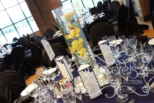 Guest Table Setup with Tall Centrepiece