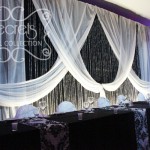 Crystal Rain Panel Backdrop, Highlighted with White Spotlights