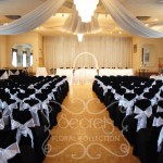 The Hall at Qssis, with White Sheer Ceiling Drapes
