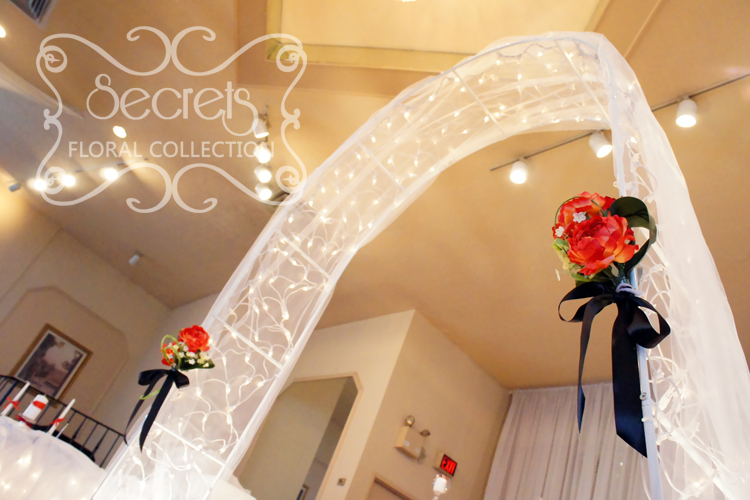 Wedding Arch for Ceremony and is Removed Before Reception