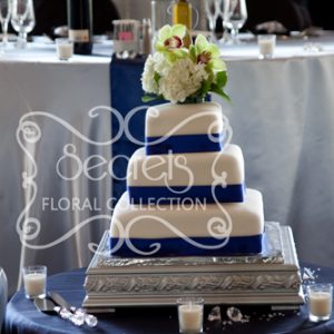 Cake Table, with Diamond Confetti & Crystal Cake Serving Set