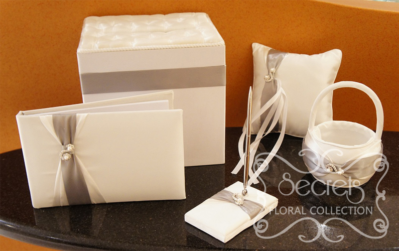 Lillian Rose Wedding Accessories, with Silver and Pearl Accents