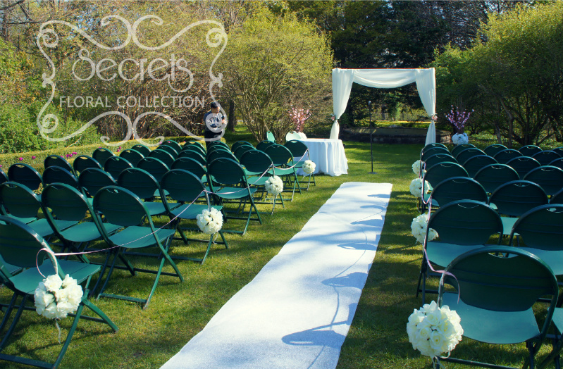Beautiful setting of the outdoor ceremony