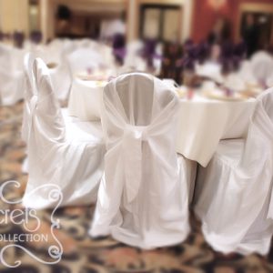 Cream Voile Wedding Chairs Cover