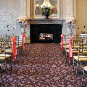 Coral and Peach Wedding Ceremony at Le Jardin Conference and Event Centre - Toronto Wedding Decor Created by Secrets Floral Collection
